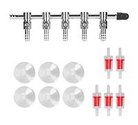 ZUUOZBYY Pompe d'aquarium Valve à Levier de contrôle du débit d'air à 5 Voies avec clapets anti-retour et ventouses