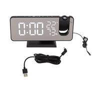 ZUUOZBYY Radio FM LED Réveil Intelligent Numérique LED Réveil de Projection Numérique pour Chevet de Chambre (Lettres Blanches)