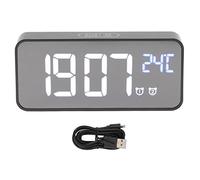 ZUUOZBYY Réveil numérique Miroir LED Grand écran, réglage Intelligent de la luminosité, Fonction Snooze, mémoire de Mise Hors Tension, 13 chansons pour la Maison