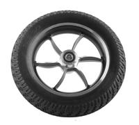 ZUUOZBYY Roulette gonflable en caoutchouc de pneu de roue solide de 10 pouces pour fauteuil roulant avant électrique roulement 6001 de 12 mm