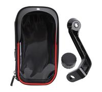 ZUUOZBYY Sac de téléphone de vélo Écran Tactile résistant à l'eau Pochette de téléphone de vélo rotative à 360 ° avec Pare-Soleil Double Fermeture éclair Prise Casque (Rouge)