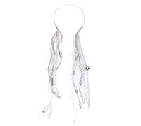 ZUUOZBYY Serre-tête à pampilles perlées, style doux, longue chaîne, serre-tête en fausses perles, cerceau pour cheveux, accessoire pour cheveux