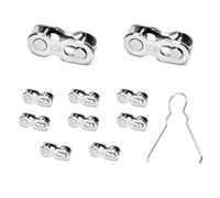 Zuuyye 10 Paires Maillon Rapide Chaîne Vélo Shimano 10 Vitesses | 10 Paires maillons avec outil, acier thermotraité, vélo course et VTT, Shimano 10 vitesses, montage facile