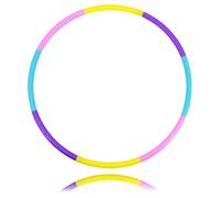 Zuuyye Hula Hoop Fleur Motif 8 pièces 75 cm Diamètre Cercle de Hula Hoop Réglable et Démontable Portable pour Fitness Gymnastique Danse