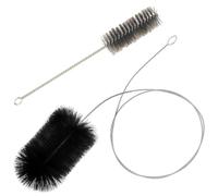 Zuuyye Kit de Brosses pour Conduits de Cheminée, 2 Pièces - Balai de Ramonage avec Perche Flexible 2m & Brosse Tuyau 31cm, Acier et Nylon - Nettoyage Efficace et Sécurité Anti-Feu
