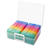 Zuvo Boîte de Rangement Photos Multicolore | 16 Compartiments Modulables | Étanche et Empilable | Organiseur Polyvalent pour Photos, Loisirs Créatifs & Fournitures