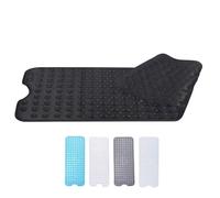 Zuvo Tapis de Bain Antidérapant | Extra Long 100 x 40 cm | Ventouses Puissantes & Anti-Moisissure | Lavable en Machine | Sécurisé pour Enfants & Seniors | Noir