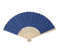 ZUWIJEQ 1 pcs Éventail Pliant Chinois Portable à Main, Eventails en Papier Bleu roi, éventails pliants en bambou faits à la main, Ventilateur de Poche pour Décoration, cadeau de mariage, fête, maison