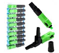 Zuxbolf 12 Pièces Connecteur Froid Rapide de Fibre Optique SC/APC connecteur Fibre Optique Rapide Raccord pour Réseau CATV FTTH ODF DCI