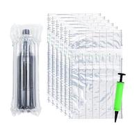 Zuxbolf 16PCS Emballage Bouteille Vin Sacs Gonflables Bouteilles Sac à Colonne d'air Gonflable Coussin à Colonne d'air Emballage Bouteille de Vin Antichoc avec Pompe à Air pour Protection et Transport
