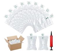 Zuxbolf 200 Pièces Coussin d'Air Emballage 100 x 150 mm Sac de Protection Gonflable avec Pompe à Air Coussin à Bulle Protection Colis pour Emballage, Expédition, Cosmétiques, Verre