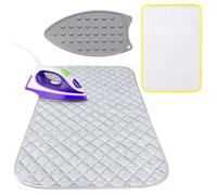 Zuxbolf 3 Pièces Nappe de Repassage, Silicone Tapis de Repos de Repassage Filet de Repassage Chiffon Protecteur pour Repasser, Accessoire Utile les Vêtements, le Quilting et la Couture