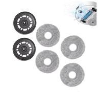 Zuxbolf 4 Chiffons de Nettoyage avec 2 Support de Rechange Compatibles avec Dreame l10s Pro Ultra Heat/L10s Ultra gen 2/L20 Ultra/L40 Ultra/X40 Ultra/X40 Ultra/X30 Ultra/Mova E30 Ultra