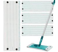 Zuxbolf 4 Pièces Serpillière Microfibre Leifheit, Têtes de Rechange pour Balais-Serpillères, Accessoires de Rechange pour Laver Le Sol pour Tous Les Sols, Élimination Rapide des Taches