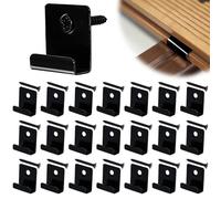 Zuxbolf 50 Pièces Clips de Fixation WPC Clips de Fixation Lame de Terrasse Composite Clip Caché Entrée Fixation Clips pour Lames Clips WPC en Acier Inoxydable avec Vis pour Terrasse en Composite