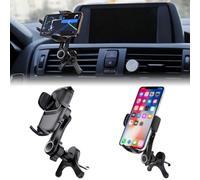 Zuxbolf Bouche D'aération Porte Téléphone Voiture Support Grille d'aération Porte Téléphone Voiture Ventilation, Rotation 360°, Bouton de Libération 60 mm-95 mm Réglable Compatible avec Smartphone