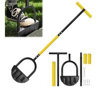 Zuxbolf Coupe Bordure Manuelle, 107cm Coupe-Bordure Demi-Lune Dresse Bordure Dentelé Outil de Bordure de Pelouse Manuel Poignée en T pour Paysages, Allées, Parterres de Fleurs, Trottoirs, Terrasses