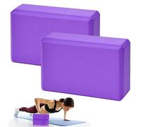 Zuxbolf Lot de 2 Blocs de Yoga, Brique de Yoga Blocs de Yogae en Mousse EVA Haute Densité Briques de Mousse de Fitness pour Homme et Femme, Pilates, Fitness (22.5 * 14.5 * 7.7cm)