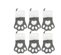 ZUXWUX Chaussette de Noël à Suspendre avec Patte d'animal Compagnie | Motif cousu avec empreinte de patte, cavité intérieure spacieuse, boucle à crochet renforcée.