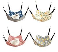 ZUXWUX Hamac Suspendu for Chat, lit-balançoire, nid Respirant for Animaux | Tissu doux et respirant, confortable et doux, léger for une suspension facile.