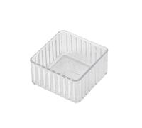 ZUXWUX Organisateur de tiroir Conteneur papeterie rectangulaire | Conception modulaire empilable, surface facile à nettoyer, utilisation sur bureau/étagère/vanité.