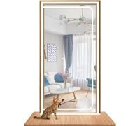 ZUYINBULUO Moustiquaire for Porte De Balcon, Moustiquaire Épaisse for Chat, Fermeture Éclair Double Face for Empêcher Les Chiots Et Les Chats De Sortir De La Maison.(90x200cm)