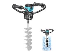 ZUYIYI Pelleteuse de trou sans fil pour batterie 18 V (non incluse) - Tarière électrique de terre - Perceuse électrique sans balais pour clôture, terres agricoles, jardin, plantes, glace