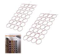 Zuzer Lot de 2 Organisateurs d'Accessoires, Porte-Écharpe Cintre Ceinture Pliable avec 56 Anneaux, Gain de Place Support Foulard à Crochets pour Cravates Écharpes