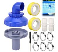 ZUZGO Buse d'entrée de piscine 32 mm - Buse de piscine rotative à 360° - Buse de sortie de piscine Ø 32/38 mm - Buse d'entrée de piscine - Buse de sortie - Accessoires