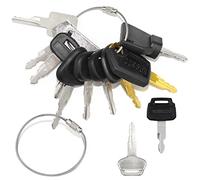 ZUZGO Lot de 12 clés d'allumage, clé d'excavatrice, clé de rechange universelle pour moto, mini excavatrice, élévateur, chargeuse sur pneus