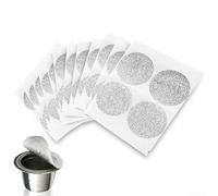 ZUZZEE Lot de 40 ou 60 couvercles hermétiques en feuille d'aluminium pour une utilisation avec les machines à café compatibles avec les dosettes et les machines à capsules