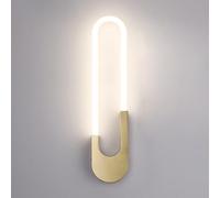 ZVALIEVYE Applique Murale À Led Dorée, Applique Murale Moderne, Éclairage Linéaire, Applique Murale Simple En Métal, Éclairage Mural Géométrique Pour Salon, Chambre À Coucher, Chevet, Couloir, Escalie