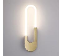 ZVALIEVYE Applique Murale À Led Dorée, Applique Murale Moderne, Éclairage Linéaire, Applique Murale Simple En Métal, Éclairage Mural Géométrique Pour Salon, Chambre À Coucher, Chevet, Couloir, Escalie