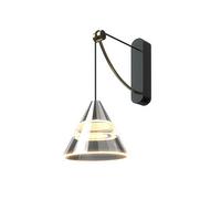 ZVALIEVYE Applique Murale À Led, Éclairage Mural Moderne, Lampe de Chevet, Abat-Jour En Acrylique En Forme D'Entonnoir, 3 Modes de Couleur, Éclairage Mural D'Intérieur Pour Salon, Chambre À Coucher