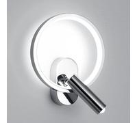 ZVALIEVYE Applique Murale À Led, Lampe de Chevet, Lampe de Lecture, Appliques Câblées Réglables, Lampe Murale Moderne À Anneau Avec Projecteur, Luminaires Muraux 11 W Pour Salon, Chambre À Coucher/Chr
