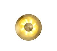 ZVALIEVYE Applique Murale de Luxe Nordique En Cuivre, Lampe de Chevet Créative Ronde En Cuivre Doré, Éclairage D'Intérieur/Lampes/Salon/Cuisine, Lampe Murale Multifonction
