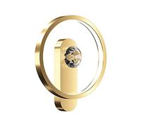 ZVALIEVYE Applique Murale D'Intérieur Led Moderne Et Simple, Lampe Murale Créative En Cristal Cuivré, 12 W, Trois Couleurs Réglables, Luminaires Muraux Pour Couloir, Salon, Chambre À Coucher, Chevet,