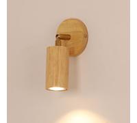 ZVALIEVYE Applique Murale En Bois Lampe Murale Réglable Lampe de Chevet Support Mural Lampe de Lecture Appliques Nordiques Câblées Spots Muraux Pivotants En Bois Pour Lampes de Tête de Lit de Salon Et