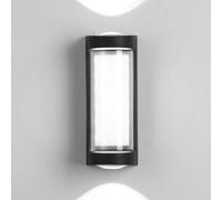 ZVALIEVYE Applique Murale Extérieure À Led Étanche Ip65, Applique Murale Haut Et Bas, Applique Murale Extérieure, Luminaires Muraux Modernes Pour Porche, Patio, Garage, Jardin, Entrée/Noir6000K/9,5 Cm