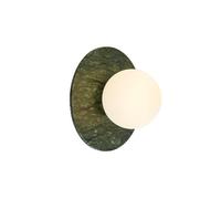 ZVALIEVYE Applique Murale Globe Applique Murale En Marbre Lampe Murale Moderne En Verre Appliques Rondes En Albâtre Éclairage Mural Lampes Murales G9 Avec Boule En Verre Blanc Pour Salon Chambre Lampe