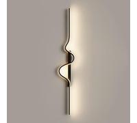 ZVALIEVYE Applique Murale Linéaire À Led, Éclairage Mural Minimaliste Noir, Lampe Murale En Forme de Vague, Applique Murale D'Intérieur, Appliques Murales Modernes Pour Salon, Couloir, Escalier, Entré