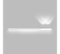 ZVALIEVYE Applique Murale Linéaire À Led, Lampe Murale Moderne À Longue Bande, Applique Murale Minimaliste, Luminaire Mural Pour Salon, Chambre À Coucher, Chevet, Lave-Mur Intérieur/Blanc 6000K/60 Cm