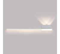ZVALIEVYE Applique Murale Linéaire À Led, Lampe Murale Moderne À Longue Bande, Applique Murale Minimaliste, Luminaire Mural Pour Salon, Chambre À Coucher, Chevet, Lave-Mur Intérieur/Blanc 4000K/80Cm