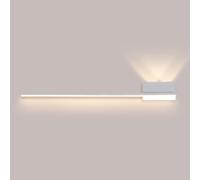 ZVALIEVYE Applique Murale Linéaire À Led, Lampe Murale Moderne À Longue Bande, Applique Murale Minimaliste, Luminaire Mural Pour Salon, Chambre À Coucher, Chevet, Lave-Mur Intérieur/Blanc 3000K/100 Cm