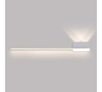 ZVALIEVYE Applique Murale Linéaire À Led, Lampe Murale Moderne À Longue Bande, Applique Murale Minimaliste, Luminaire Mural Pour Salon, Chambre À Coucher, Chevet, Lave-Mur Intérieur/Blanc 4000K/100 Cm