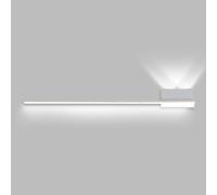 ZVALIEVYE Applique Murale Linéaire À Led, Lampe Murale Moderne À Longue Bande, Applique Murale Minimaliste, Luminaire Mural Pour Salon, Chambre À Coucher, Chevet, Lave-Mur Intérieur/Blanc 6000K/100 Cm