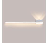 ZVALIEVYE Applique Murale Linéaire À Led, Lampe Murale Moderne À Longue Bande, Applique Murale Minimaliste, Luminaire Mural Pour Salon, Chambre À Coucher, Chevet, Lave-Mur Intérieur/Blanc 3000K/120 Cm