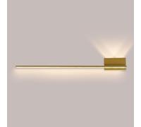 ZVALIEVYE Applique Murale Linéaire À Led, Lampe Murale Moderne À Longue Bande, Applique Murale Minimaliste, Luminaire Mural Pour Salon, Chambre À Coucher, Chevet, Lave-Mur Intérieur/Or 3000K/120 Cm