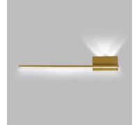 ZVALIEVYE Applique Murale Linéaire À Led, Lampe Murale Moderne À Longue Bande, Applique Murale Minimaliste, Luminaire Mural Pour Salon, Chambre À Coucher, Chevet, Lave-Mur Intérieur/Or 6000K/60 Cm