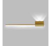 ZVALIEVYE Applique Murale Linéaire À Led, Lampe Murale Moderne À Longue Bande, Applique Murale Minimaliste, Luminaire Mural Pour Salon, Chambre À Coucher, Chevet, Lave-Mur Intérieur/Or 6000K/80Cm